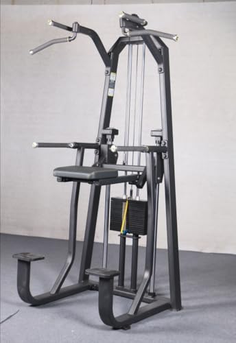 Image of Assisted Chin and Dip Machine with 176 lbs Weight Stack for Home and Commercial Gym