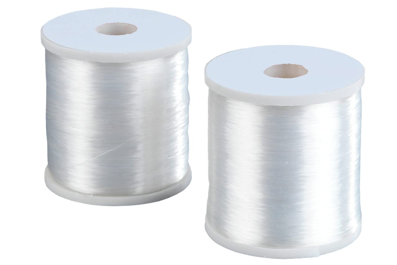 WENKO Sewing Thread Transparent-Set of 2, Polyamide, 20000 x 0.1 x 0.1 cm