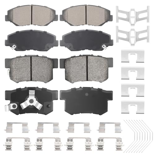 Front Ceramic & Rear Semi-Metallic Brake Pads Set for Honda CR-V 2005-2006 for CR-V Only FWD 2012-2016 8PCS