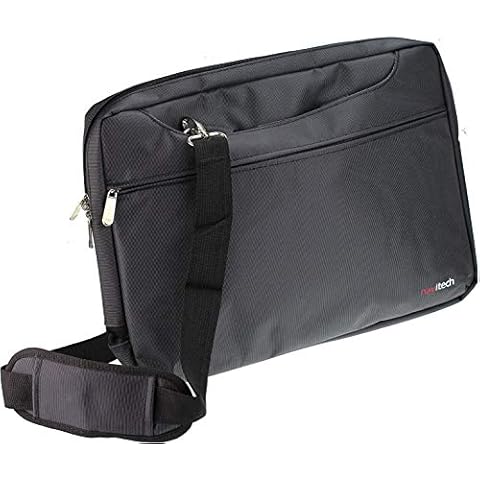 Navitech Black Sleek Premium Water Resistant Laptop Bag - Compatible with The Lenovo V15 ADA 15.6" Laptop Cover