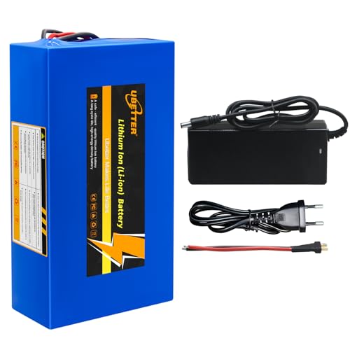 UBETTER 48V Ebike batería 20AH Batería de Litio, batería de Bicicleta eléctrica 48V con BMS, Cargador 2A para 250-1400W Bicicleta eléctrica, e-Scooter, e-Scooter, e-Motor (48V 20Ah)