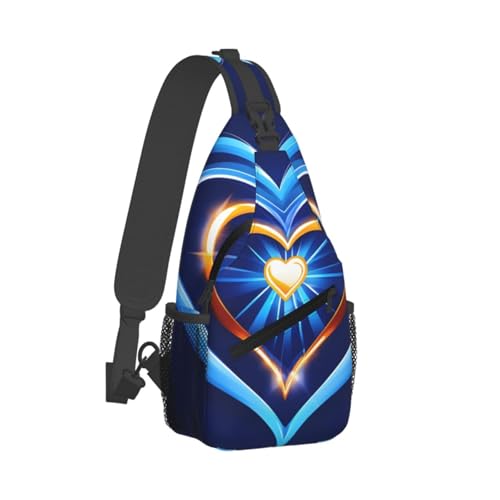 Mochila deportiva negra con estampado corazón miniatura 2