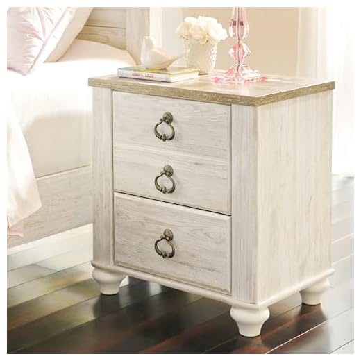 Willowton Farmhouse USB Charging Nightstand