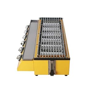 JATDHY BBQ Grill Gas Barbecue 6 Burner Smokeless Roasting Tray Steel Grill Outdoor Picnic Barbecue Grill Kitchen Tools(white-Dinosaur Doodle4)