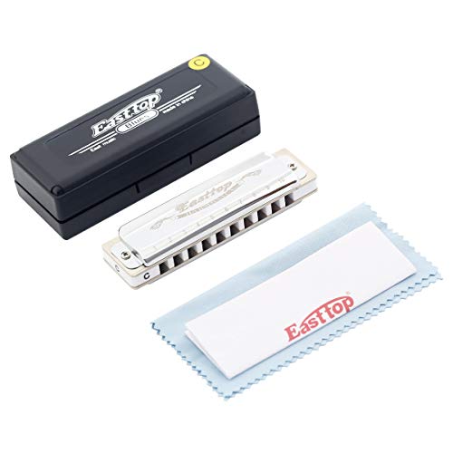 East Top 10 Holes Key by C Professional Diatonic Blues Harmonica T008, Silver Harmonica Pour adultes, joueurs… - Les Beatles, Paul McCartney, John Lennon, RIngo Starr, George Harrison East Top 10 Holes Key by C Professional Diatonic Blues Harmonica T008, Silver Harmonica Pour adultes, joueurs… – Image 7