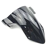 slider bullet s1000rr  NONROT for BMW for S1000RR for S1000RR for S1000RR 2019 2020 Moto Pare-Brise Pare-Brise Double Bulle for S1000RR Fumée Noir Bleu (Color : Black)