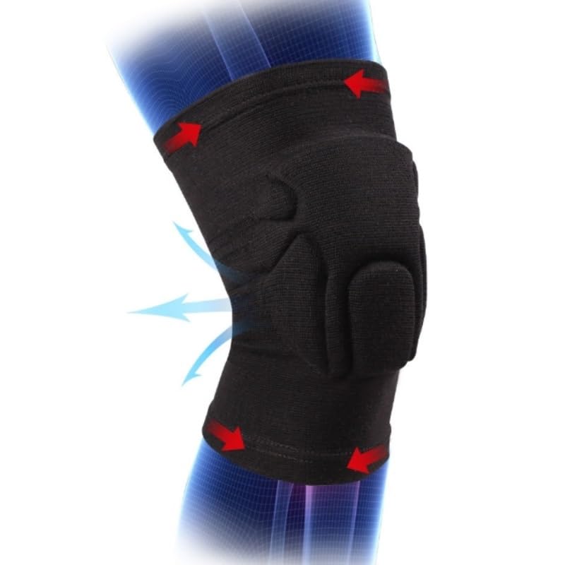 Exercise, protection Thickened Sponge Anti-collision Knee Pads Roller Skating Protective Gear Sports Knee Pads for Fitness, cycling, running, playing football(Medium)