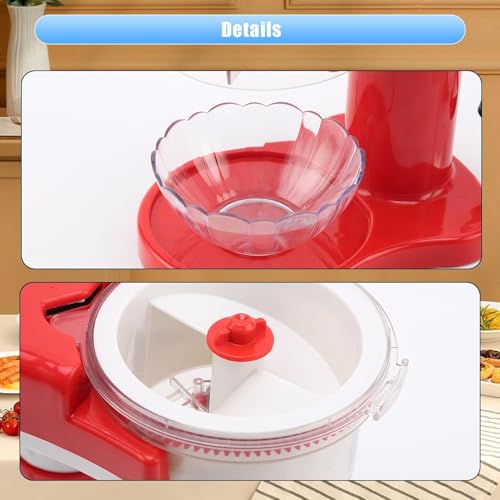Image of Ice Shaver Ice Crusher with Shaving Bowl and Partitioned Mold Portable Shaved Ice Machine with Stainless Steel Blades for Homemade Frozen Single-Serving Smoothies Slushies and Milkshakes.