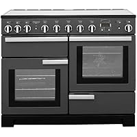 Rangemaster Professional Deluxe PDL110EISL/C 110cm wide Electric Range Cooker with Induction Hob - Slate/Chrome - A/A Rated
