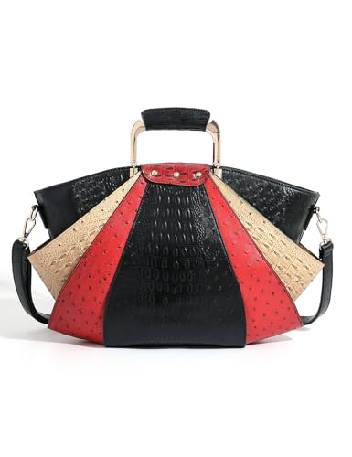 Image of Bag Woman Large Capacity Leather Purse Fashion Designer Metal Top Handle Handbags Women Crossbody Large Bags for Women Tote