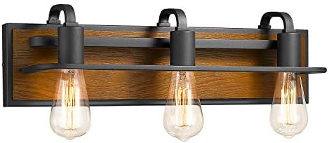 HANASS Bathroom Light Fixtures, 21.25 inch Vanity Lights, Farmhouse Bathroom Lighting Fixtures Over Mirror, MBA1236-QH