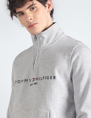 Image of Tommy Hilfiger Men Cotton High Neck Sweatshirt