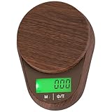 Kronabelle Jewelry Scale 0.01G Accuracy, 500G Mini Electronic Scale With Wood Grain Finish, Portability, Backlit Display, Multi-Unit Conversion, 4.6 X 3.3 X 1 In