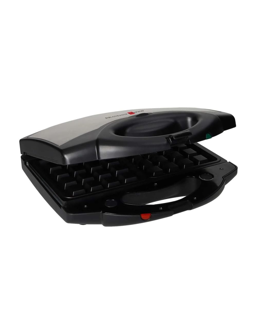 Tostiera Bistecchiera Elettrica Piastre Rimovibili Inox Alluminio Toast Waffle 31x29cm Apribile 52600 Brandani Nero