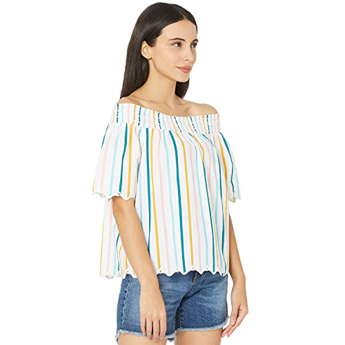 Image of Spykar Women's Cotton Regular Fit Indigo Shirts