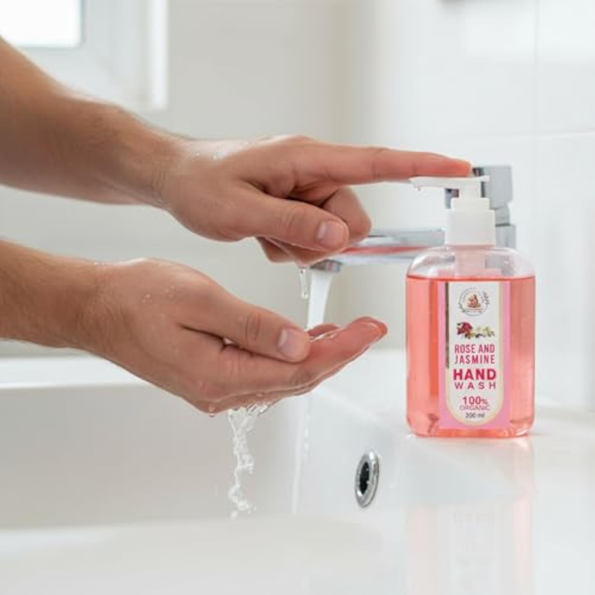 Organic Hand Wash Combo, Rose & Jasmine + Aloe Vera & Neem