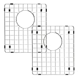 Sink Protectors for Kitchen Sink 15"x13", Sink Grate for Bottom of Kitchen Sink Set of 2, Stainless