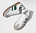 LUCKY STEP Men's Fashion Sneakers Casual Shoes Retro Suede Genuine Leather Skate Tennis Walking Shoes for Male(White/Green,10 B(M) US)