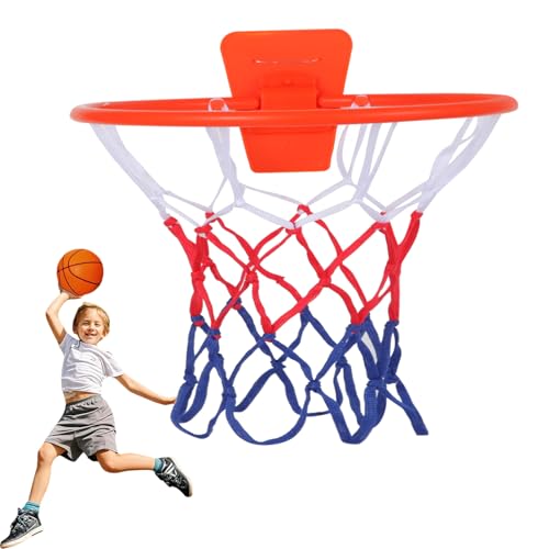 Indoor Silent Basketball Hoop, Compatible with Size 7 Basketball (No Ball Included), Foldable Adhesive Wall-Mount No-Drill Hoop for Bedroom, Office & Home, Space-Saving Design