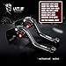 MZS Black Motorcycle Brake Clutch Levers Short Adjustable CNC Compatible with GSXR 600 97-03 / GSXR 750 96-03 / GSXR 1000 01-04 / GSXS 750 11-23 / SV650 16-21 / DL650 11-21 / GSX250R 18-22