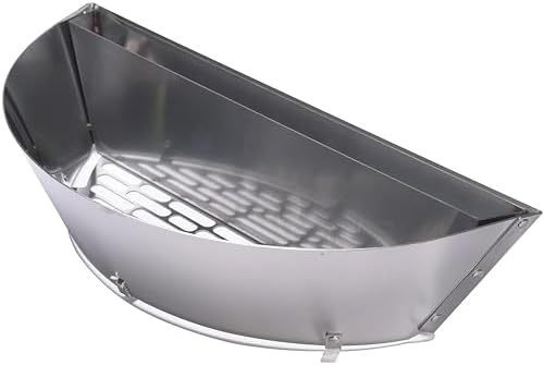 SnS Grills Patented Slow ‘N Sear® Deluxe Insert for Low ‘N Slow Smoking & Charcoal Grill Cooking - Stainless Steel, Removable Reservoir for Kettle Grill BBQ - Deluxe 22” in