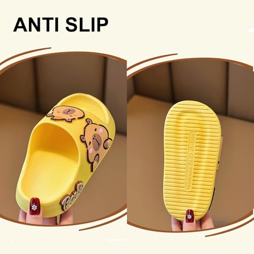 Capybara Slippers for Kids Women 5 pcs Socks Cute Cartoon Open Toes Slide Sandals Non Slip Indoor Outdoor Cozy House Shoes4