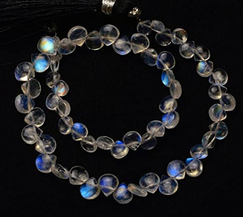 Pierre de lune arc-en-ciel naturelle perle coeur lisse LKBEADS pour loisirs créatifs
