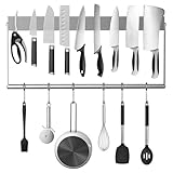 Bande magnétique pour couteaux peu encombrants : ce support magnétique en acier inoxydable mesure 40 x 21 x 1,6 cm, peut stocker de nombreux articles sans utiliser trop d'espace. Le support magnétique pour couteau mural est un organisateur idéal pour le rangement des couteaux de cuisine
