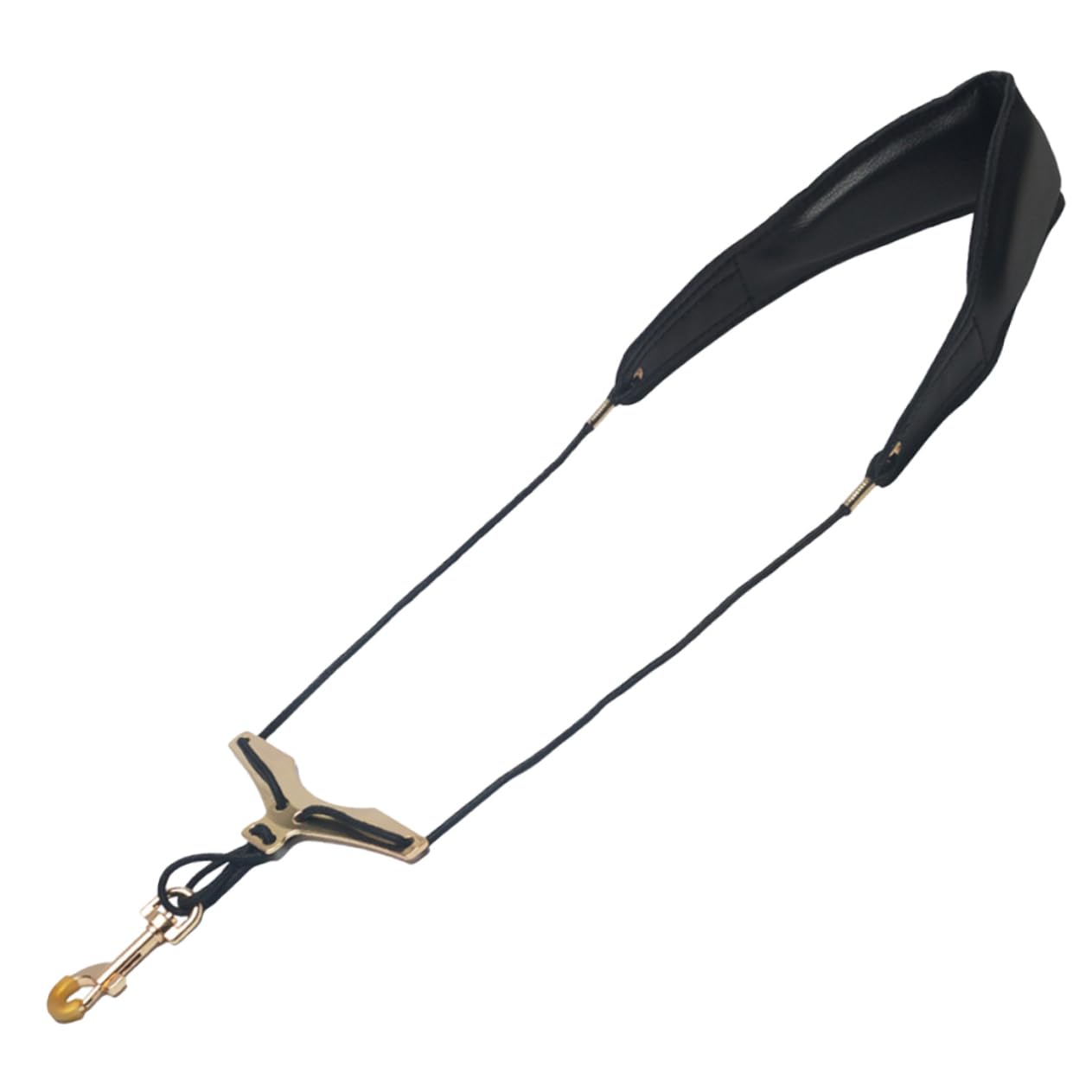 Yardwe Leather Saxophone Neck Strap with Metal Hook Sax Harness for Tenor Soprano Alto Sax Comfortable and Breathable Design for Musicians and Saxophone Players