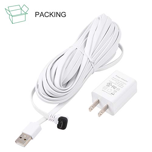 Power Adapter For Blink Xt / Xt2 & All-New Blink Outdoor Indoor Camera, With 25 Ft/7.5 M Weatherproof Cable Continuously Charging Blink Camera, No More Battery Changes - White #TOP6