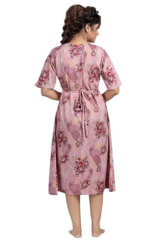 Image of CLOUD SOFT Stylish Women's Short Nighty | Premium Rayon Fabric | Soft Comfortable Everyday Night Dress - CS5002