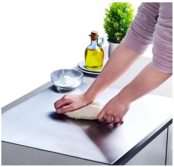 Image of Large Stainless Steel Cutting Board for Kitchen,Chopping Board for Meat, Vegetables & Fruit, Extra Large Heavy Duty Countertop (Chopping Board Counter Top)