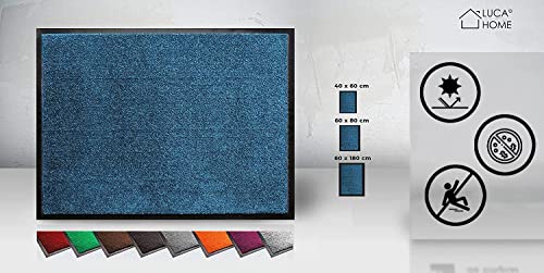 LucaHome Door Mat Entrance Home Indoor and Outdoor Door Mat, Blue, 40 x 60 cm 2und - Image 2