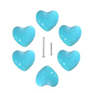 Youyouulu Herzknauf Türkisblau 6er Set