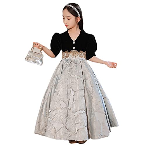 AINIFU Wedding Princess Dress Summer Girls' Piano Dress Host Dresses Birthday Party Dress