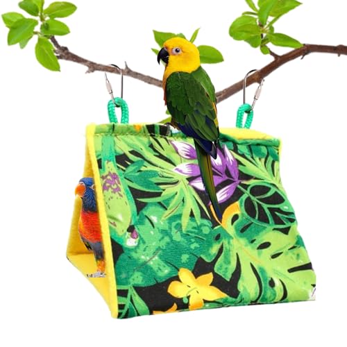 Hamaca para loros – Cueva para pájaros de peluche, tienda de campaña cálida, acogedora casa para dormir, cómoda cama nido, retiro colgante seguro | Hideaway House para Conure Finch African Grey