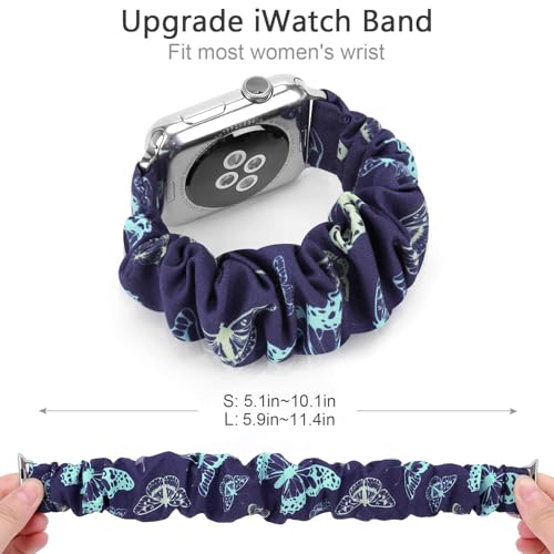Image of Greatfine Scrunchie Band Compatible with Apple Watch Bands 38mm 40mm 41mm 42mm 44mm 45mm 46mm 49mm Women, Elastic Scrunchie Watch Strap for iWatch Watch Series 11 10 9 8 7 6 5 4 3 2 1 SE 3 2 Ultra 3 2