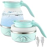 Gootrades 0.7 L Portable Electric Travel Kettle,Collapsible&Foldable with Temperature Control,Auto Keep&Boil Dry Protection,Food Grade Silicone Mini Electric Kettle for Boiling Water
