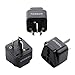 TESSAN Grounded Universal Travel Plug Adapter USA to Australia/China Travel Prong Converter Adapter Plug Kit for Australia/China(Type I) - 3 Pack