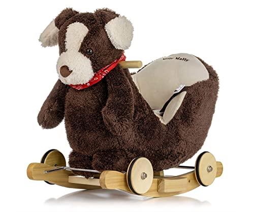 Milly Mally Polly Plus Chien Marron : bascule pour enfant avec sons et dossier