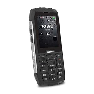 Hammer H 4 Télephone Portable Incassable Debloqué IP68 Résistant Etanche Antichoc, Dual SIM, Batterie 2000mAh, Grosses Touches, Radio FM, MP3, Caméra 2mpx, Lampe de Poche – Argent