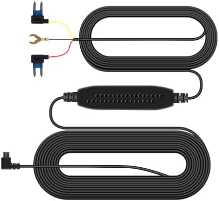 Dashcam Hardwire Kit, Dashcam Espejo Retrovisor con Puerto Tipo-C Hardwire Kit para Dashcam Coche Delantera Trasera 12-24V a 5V/3A Protección de Bajo ...