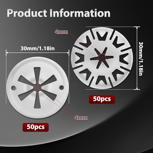 Hitzeschutzblech Reparatursatz, 100 Stück Klemmscheiben Hitzeschutzblech, Hitzeschutzplatte Hitzeschild Reparatursatz für Fahrzeug, 30mm Sicherungsscheiben Haube für VW Audi Verschiedene Autos