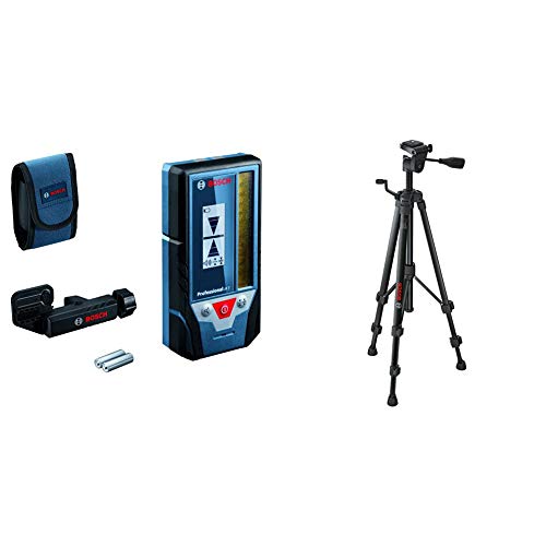 Bosch Professional Receptor de L�ser LR 7 + 0603691100 Treppiede a Colonna, TT 150, Negro