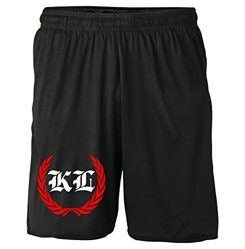 Kaiserslautern Kranz Shorts | Fussball Sport Sommer Ultras Kurze Hose Sporthose (XXL Schwarz Kranz M1)