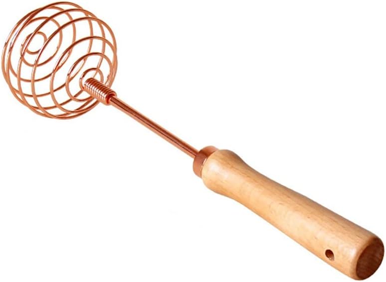 Rose Gold Whisk Manual Egg Beater Stainless Steel Wood Handle Milk Cream Butter Mixer Tools Kitchen Baking Cooking Utensils