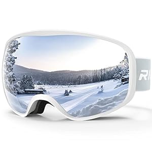 RIOROO Maschera da Sci Bambino 3~14 Anni Occhiali da Sci Maschera Sci Bambino Occhiali Sci 100% Anti UV Anti Nebbia anti-vento antipolvere, OTG per Ragazzo Ragazza Sci Snowboard Sport Invernali