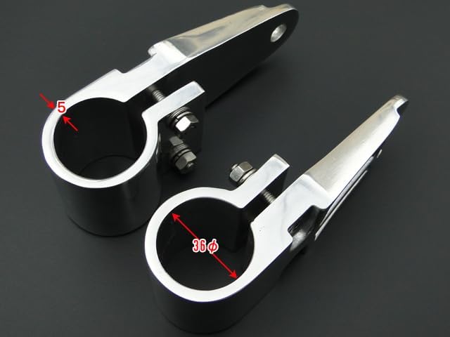 ソルト 9101□Z400FX 砂型ヘッドライトステー左右セット(36Φ)バフ掛け