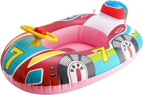 TEC TAVAKKAL Swimming Tube for Kids with Manual Pump Baby Swimming Tube (Swim Tube Red)
