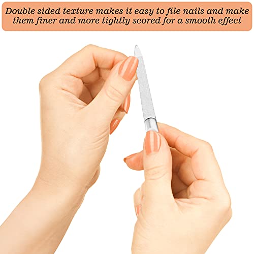 Limes à ongles en métal outil de pédicure manucure durable avec étui